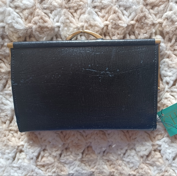 New with Tags Vintage Churchill Black Leather Wallet 1960's - Picture 2 of 7